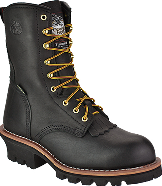 Men's Georgia Boot 8" Steel Toe WP/Insulated Logger Work Boot GE9380