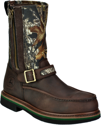 Men's John Deere 11" Steel Toe Wellington Side-Zipper Work Boot JD4358