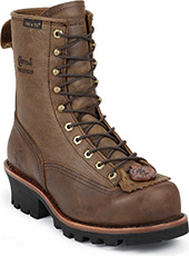 Men's Chippewa Boots 8" Steel Toe WP Logger Work Boot 73101