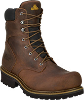 Men's Chippewa Boots 8" Steel Toe Logger Work Boot 55026
