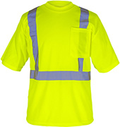 MAX Apparel Hi-Viz Class 2 Safety Green Short Sleeve T-shirt MAX401