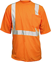MAX Apparel Hi-Viz Class 2 Safety Orange Short Sleeve T-Shirt MAX402