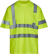MAX Apparel Hi-Viz Class 3 Safety Green Short Sleeve T-Shirt MAX470