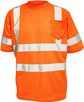 MAX Apparel Hi-Viz Class 3 Safety Orange Short Sleeve T-Shirt MAX480