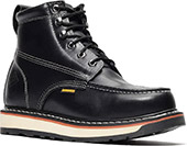 Men's Bonanza 6" Steel Toe Wedge Sole Moc Toe Work Boot BAT-612-BLK