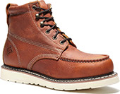 Men's Bonanza 6" Steel Toe Wedge Sole Moc Toe Work Boot BAT-640-GDBRN