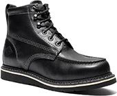 Men's Bonanza 6" Steel Toe Wedge Sole Moc Toe Boot BAT-640-JETBLK