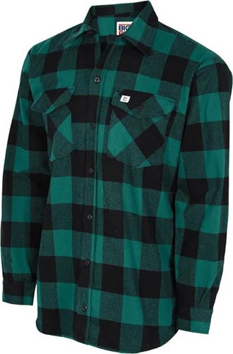 Men's Big Bill Premium Brawny Flannel Work Shirt 121-455:  Steel-Toe-Shoes.com
