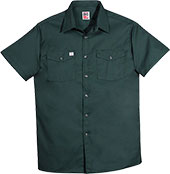 Product: Men's Big Bill Premium Short-Sleeve Work Shirt with Button-Front Closure 137-GRN