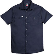 Product: Men's Big Bill Premium Short-Sleeve Work Shirt with Button-Front Closure 137-NAY