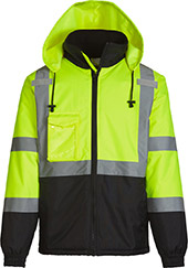 Product: MAX Apparel High Visibility Class 3 Safety Green Quilted Lined Coat MAX601