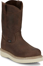 Men's Justin Original 10" Steel Toe Wedge Sole Wellington Work Boot OW4711