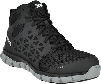 Reebok Work Sublite Cushion Work Alloy Toe Mid 6.5 Women s Black Shoe