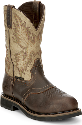 Justin Steel Toe Leather Work Boots SE4661 Electrical Hazard Mens 10.5 Fast Ship Justin Men main image 4