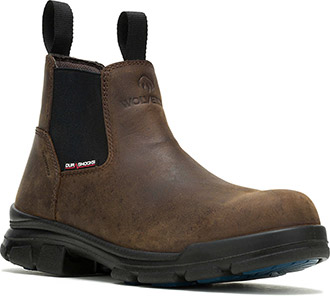 オラウータン Men's Wolverine DuraShocks® Composite Toe WP Slip-On Work Boot